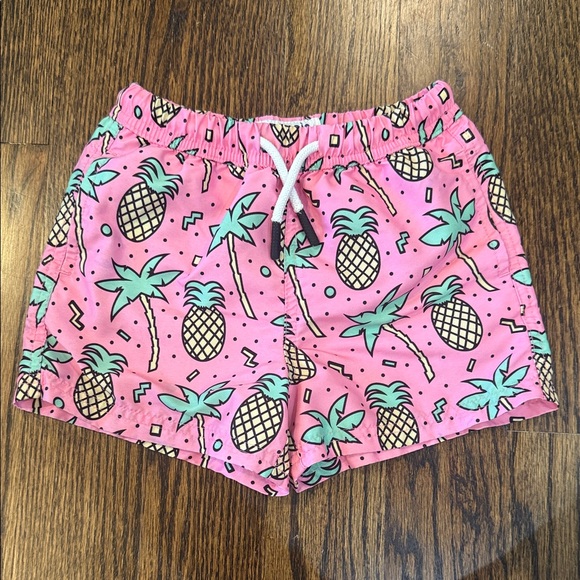 Boys 4T Pink Pineapple Swim Trunks - Picture 1 of 4